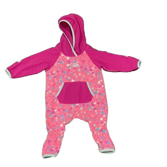 The North Face Baby Hooded Fleece Snow Suit Bunting Size 3-6 Months Girls